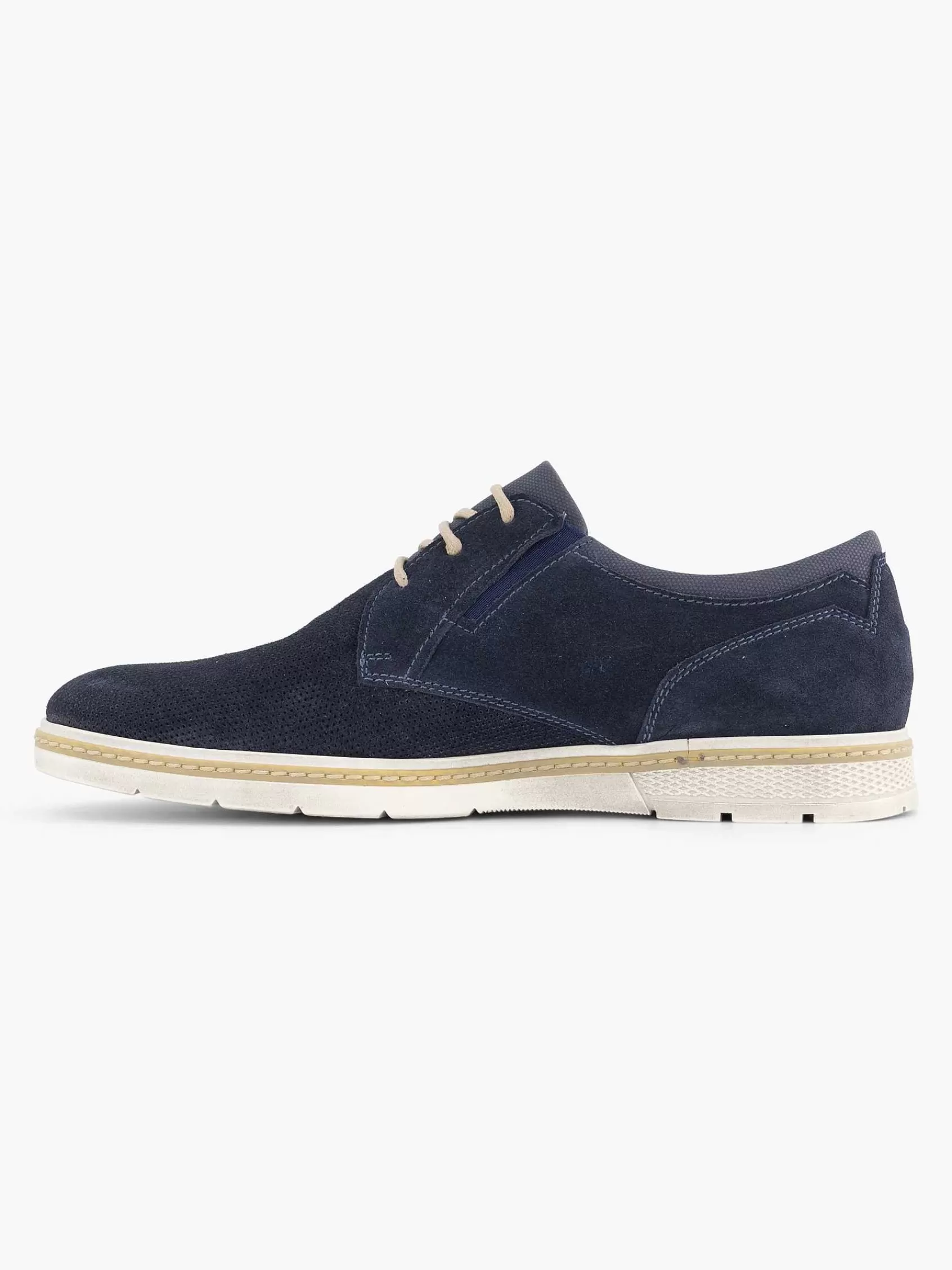 Gallus Comfort>Blauwe Leren Veterschoen Donkerblauw