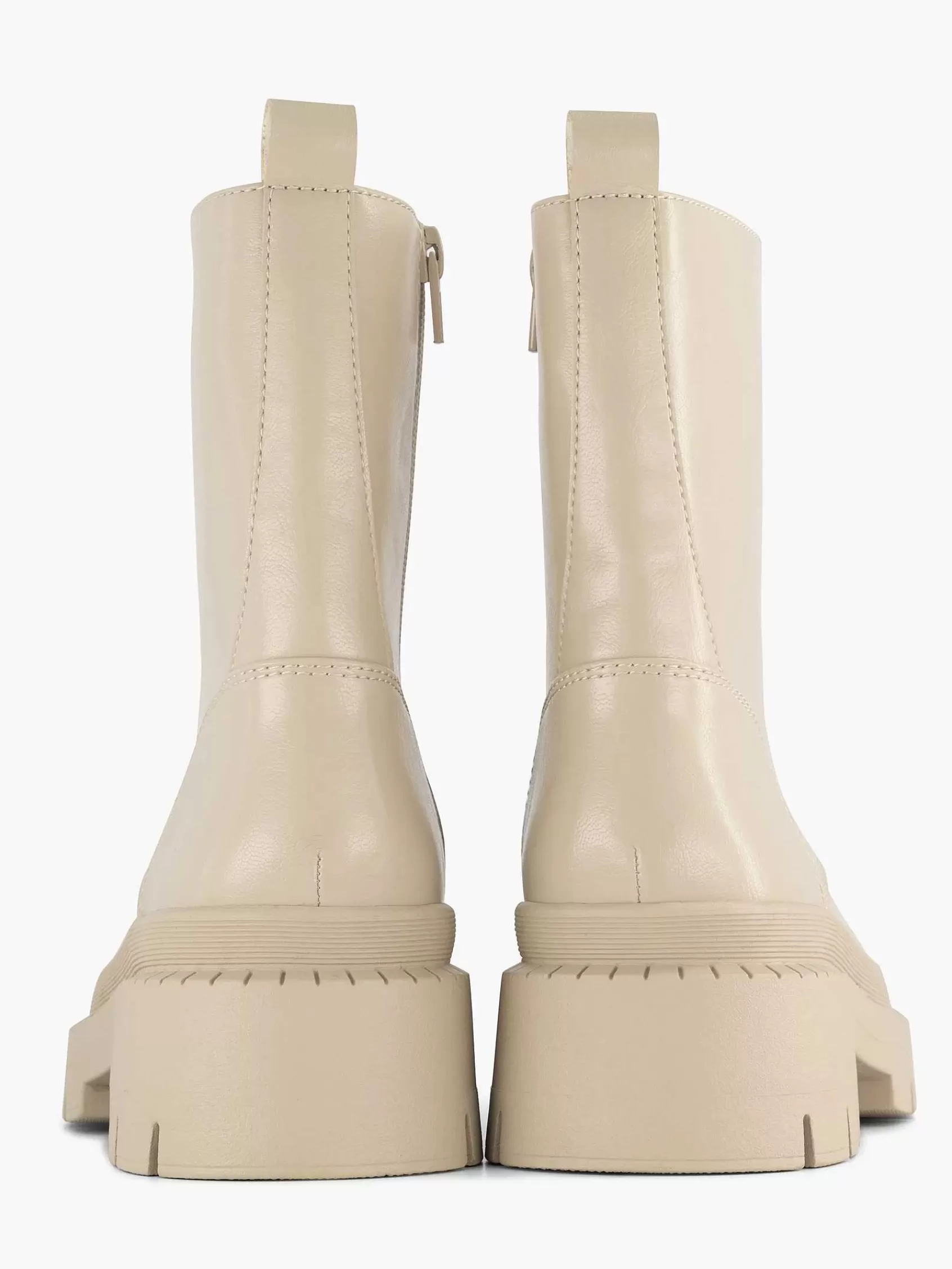 Oxmox Enkellaarzen & Boots>Chunky Veterboot Beige