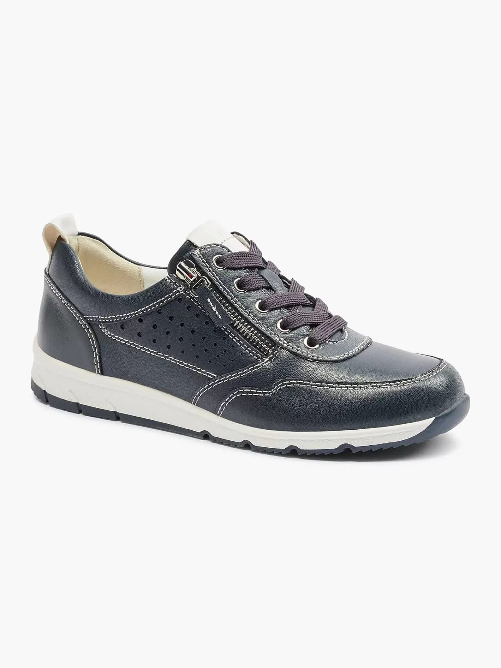 Medicus Comfort>Donker E Leren Sneaker Blauw