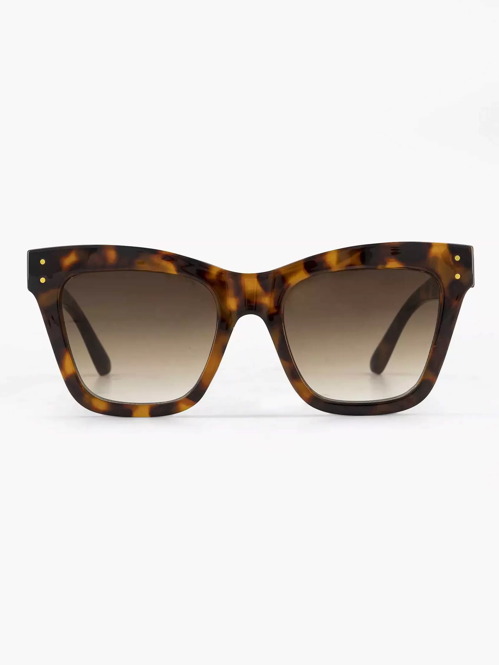 Graceland Zonnebrillen>E Cat Eye Zonnebril Print Bruin