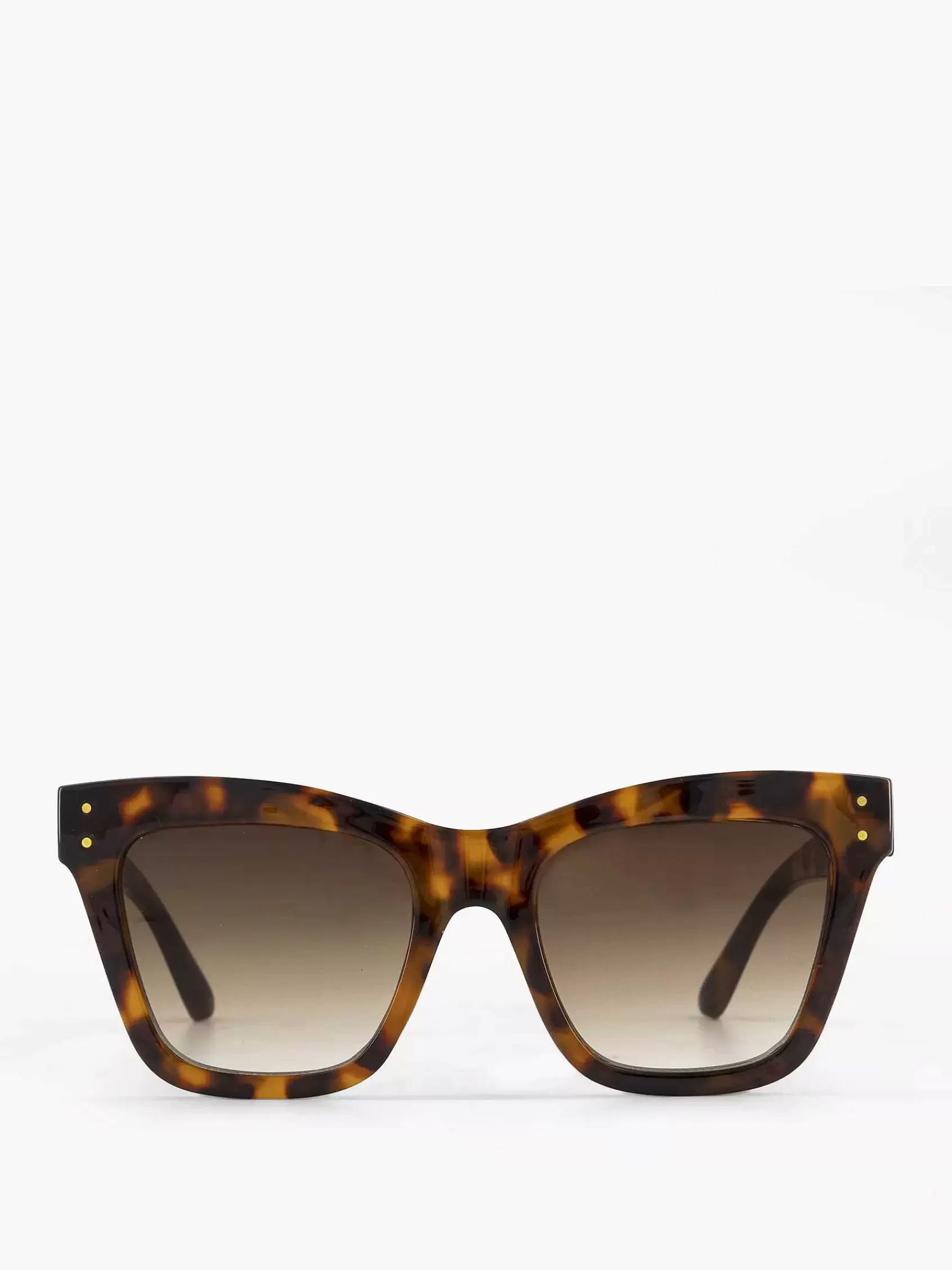 Graceland Zonnebrillen>E Cat Eye Zonnebril Print Bruin