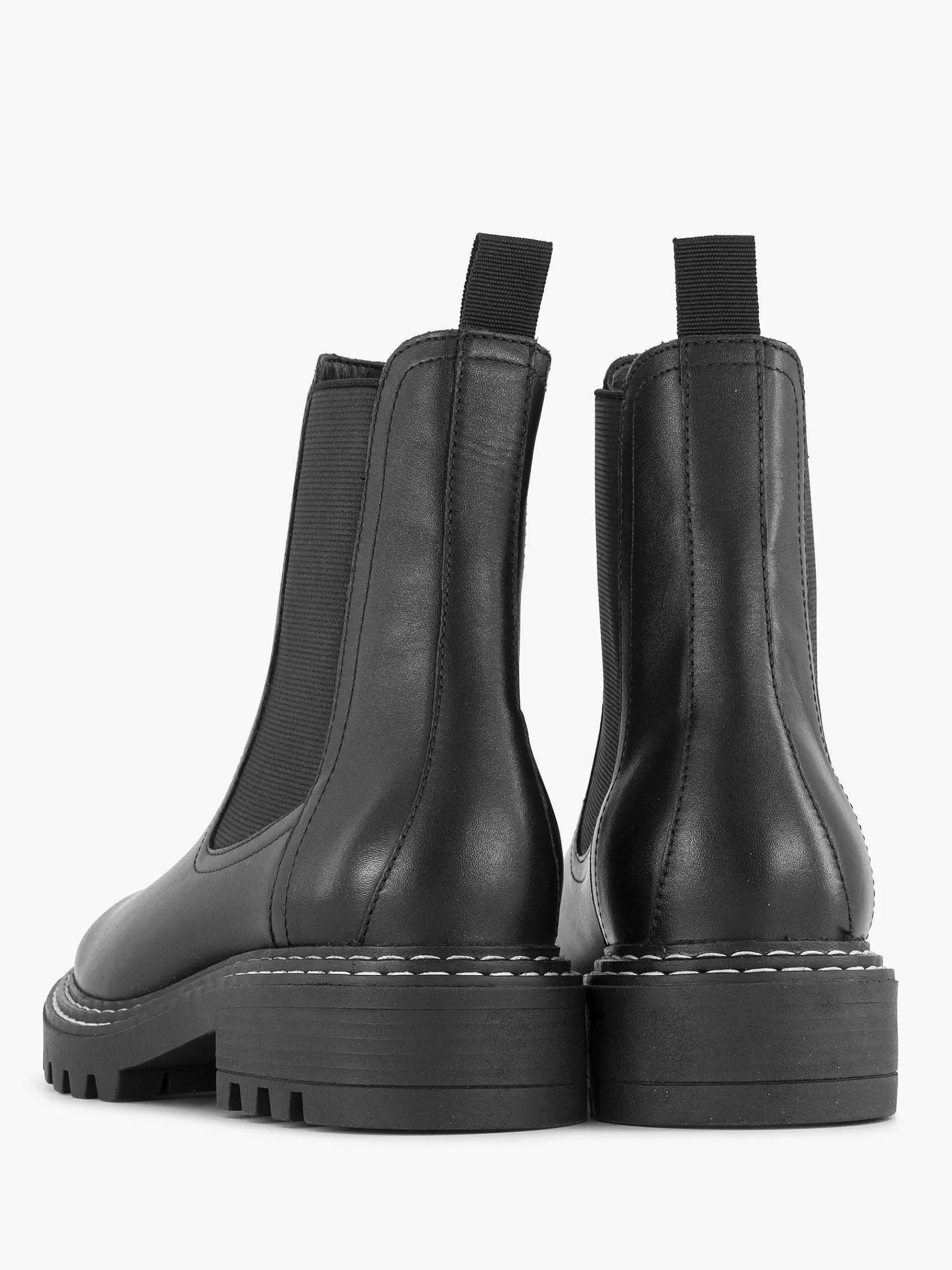 5th Avenue Enkellaarzen & Boots>E Leren Chelsea Boot Zwart