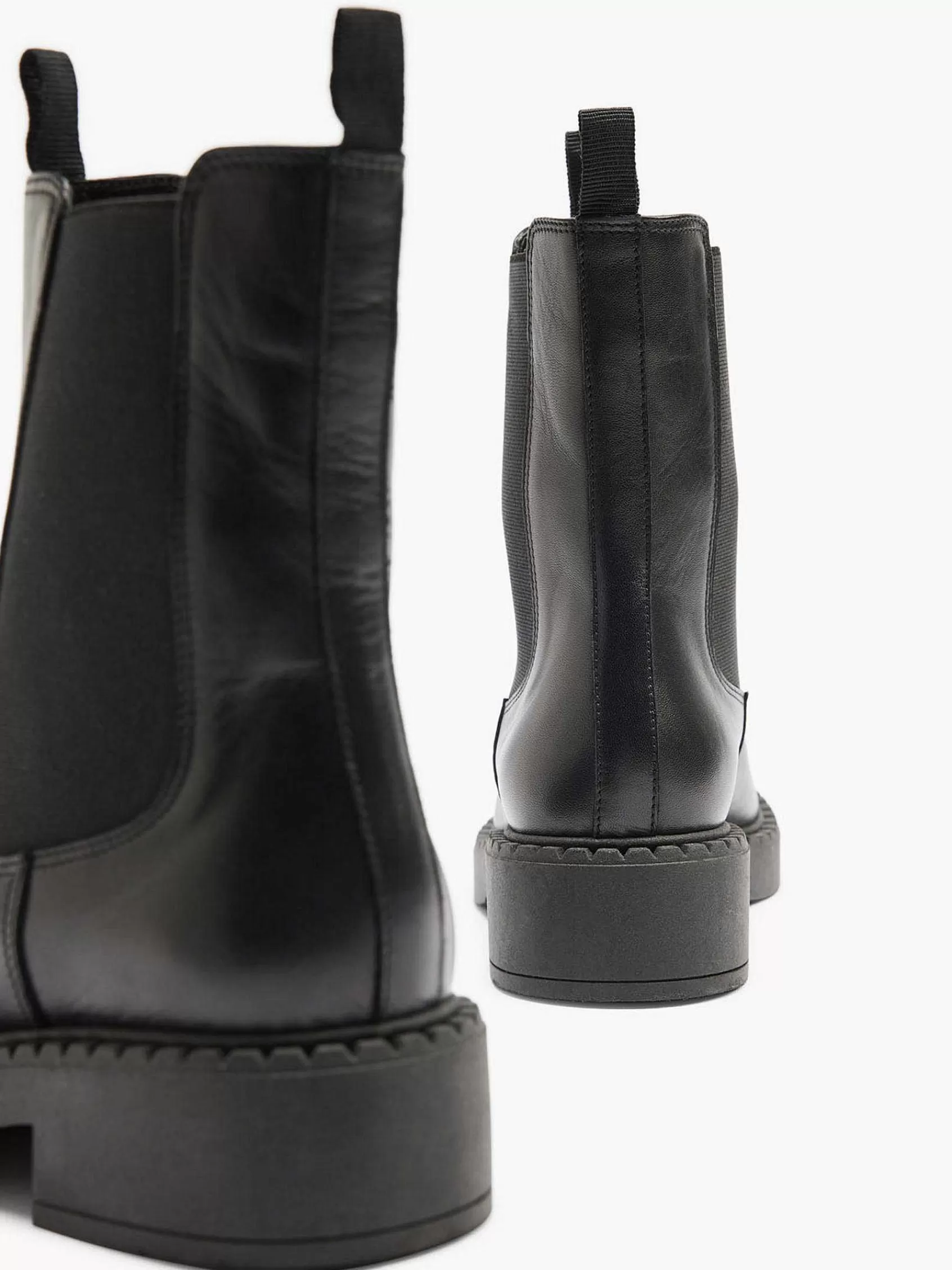 5th Avenue Enkellaarzen & Boots>E Leren Chelsea Boot Zwart