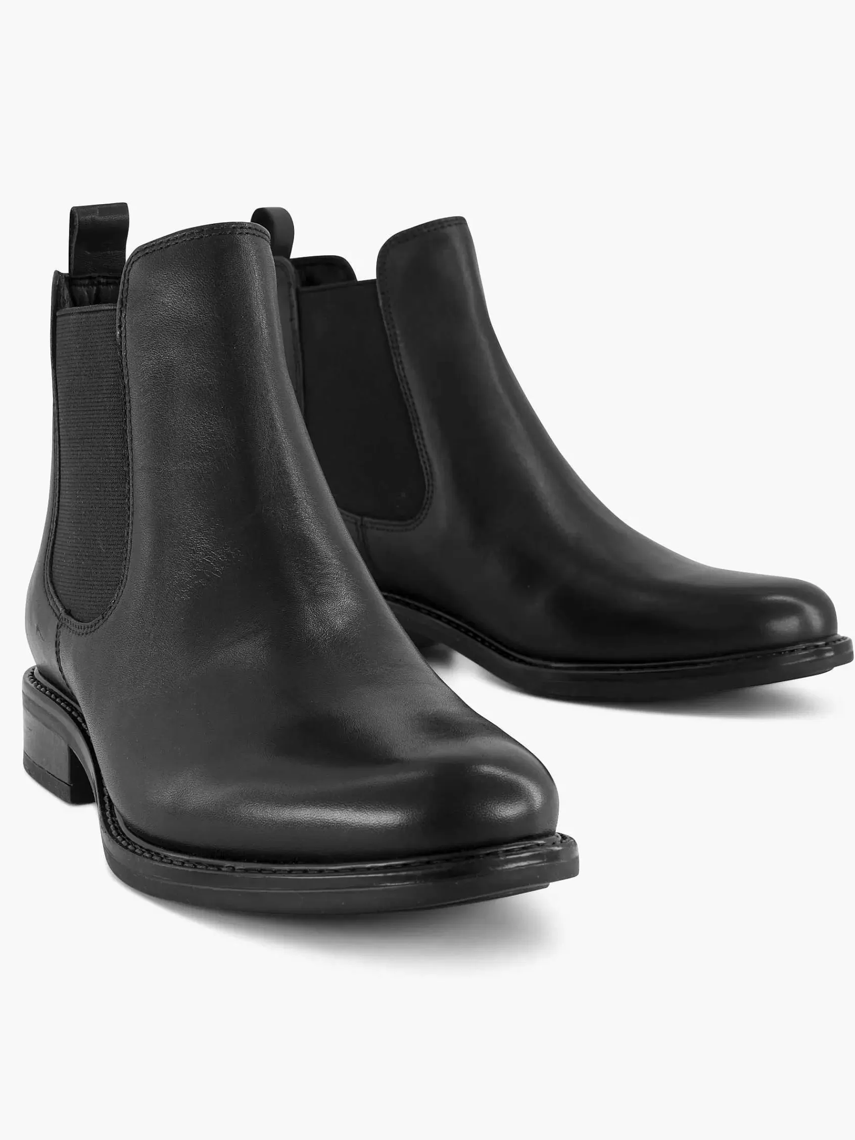 5th Avenue Enkellaarzen & Boots>E Leren Chelsea Boot Zwart