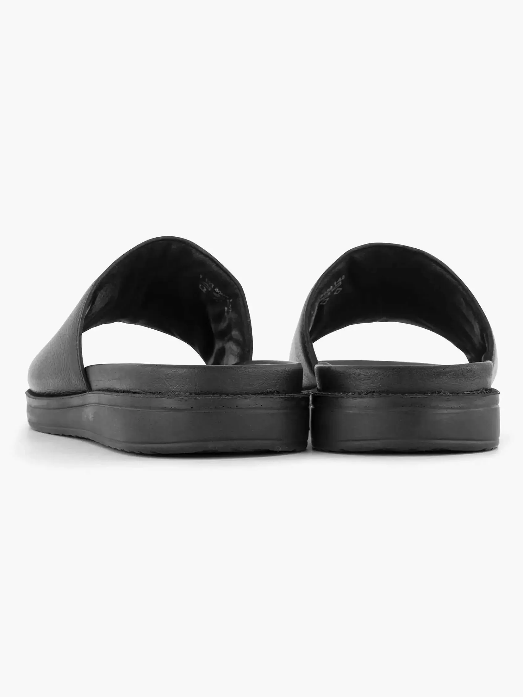 Memphis One Slippers>E Leren Slipper Zwart