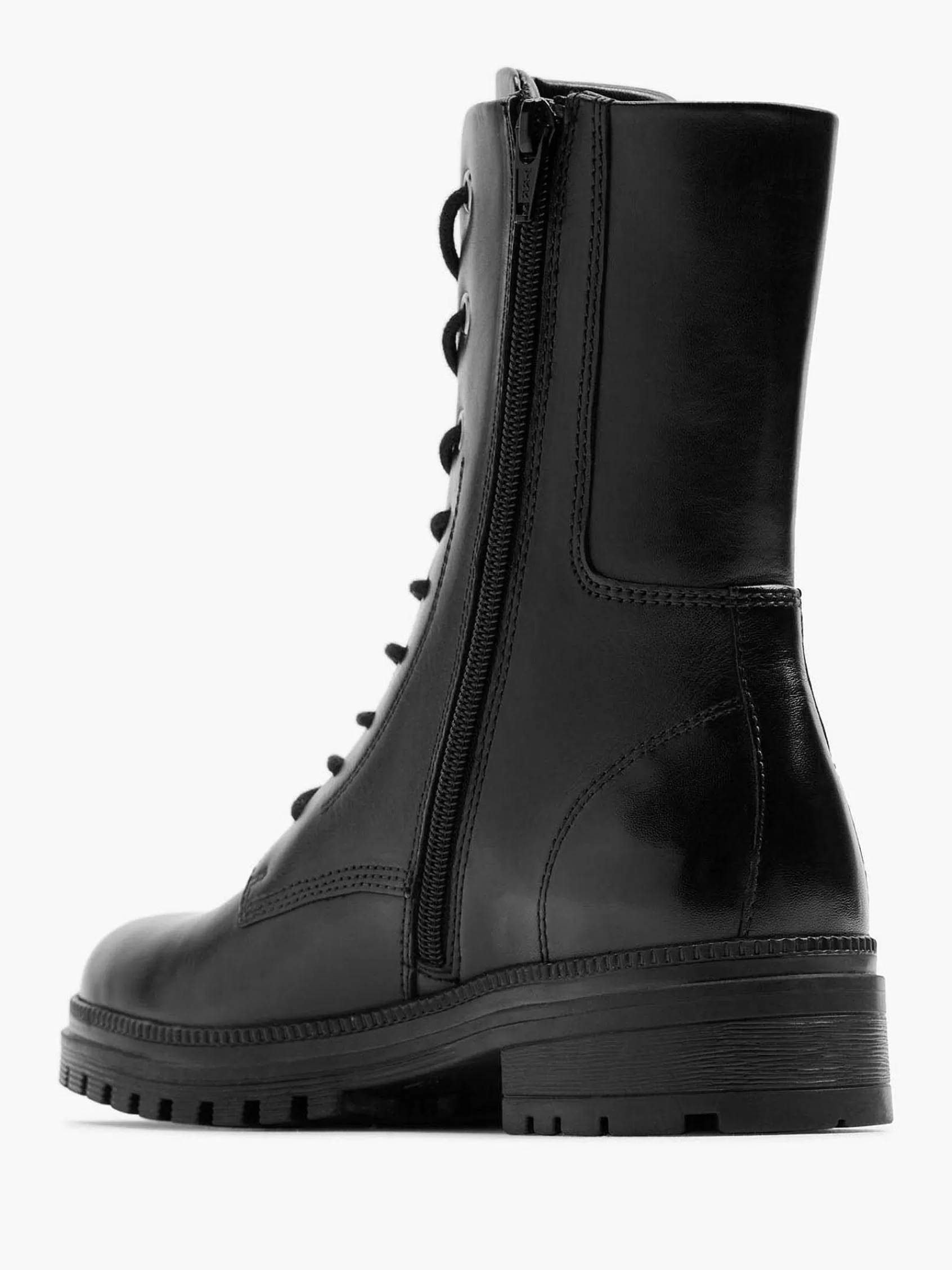 5th Avenue Enkellaarzen & Boots>E Leren Veterboot Zwart