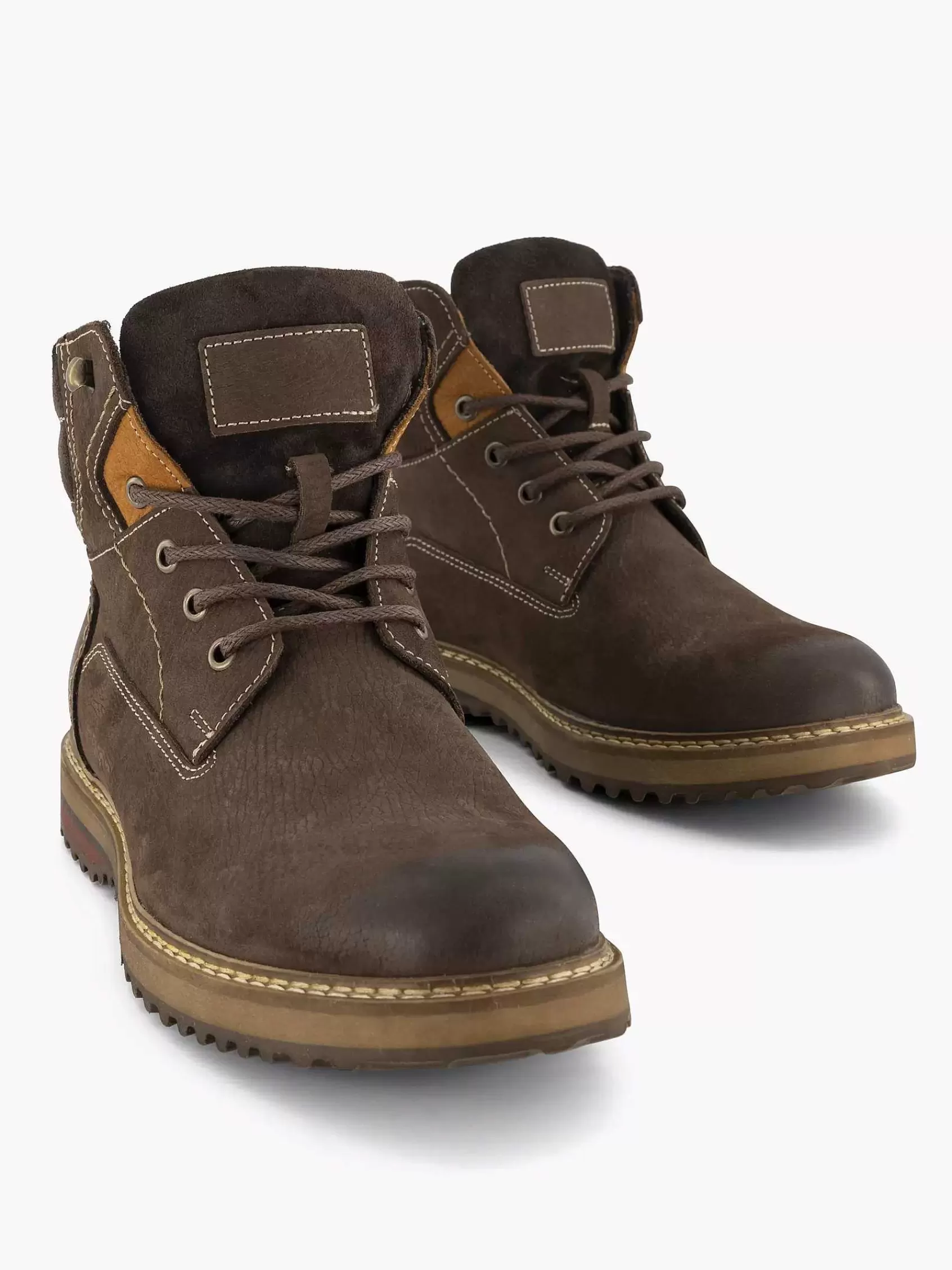 Landrover Boots & Laarzen>E Leren Veterboot Bruin