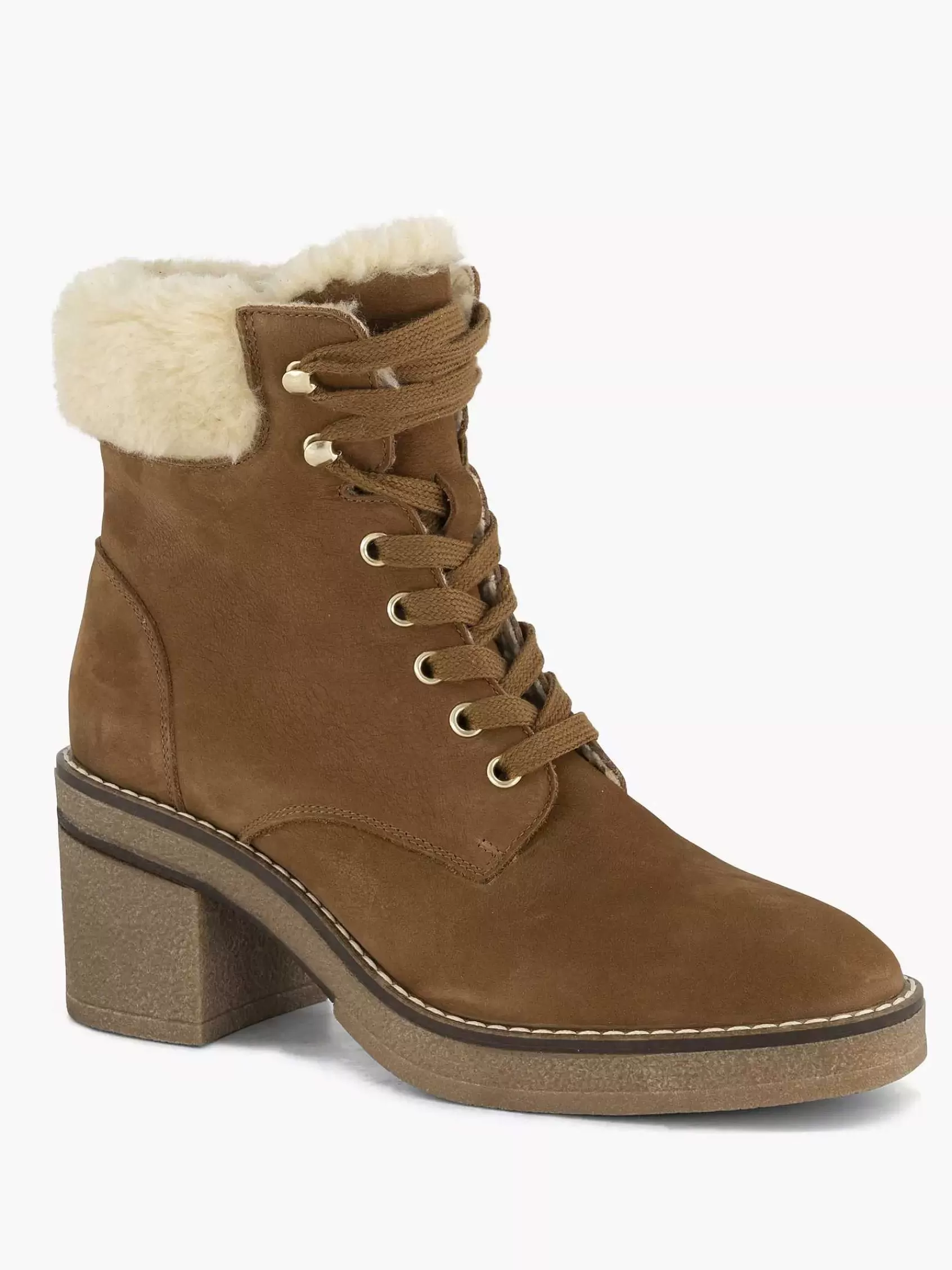 5th Avenue Laarzen>E Leren Veterboot Hak Bruin