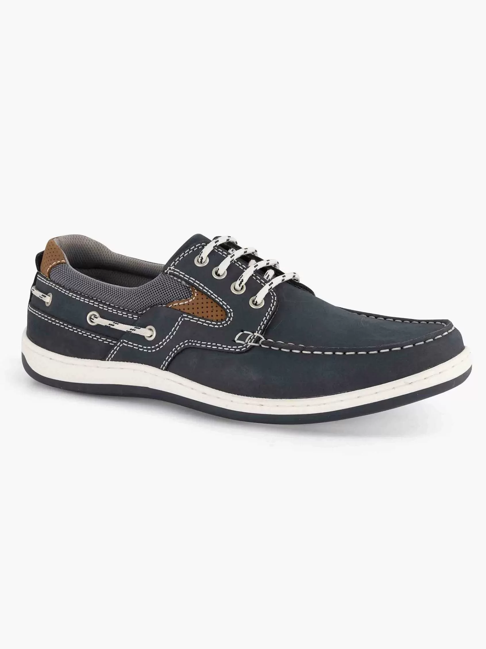 Gallus Comfort>E Nubuck Veterschoen Donkerblauw