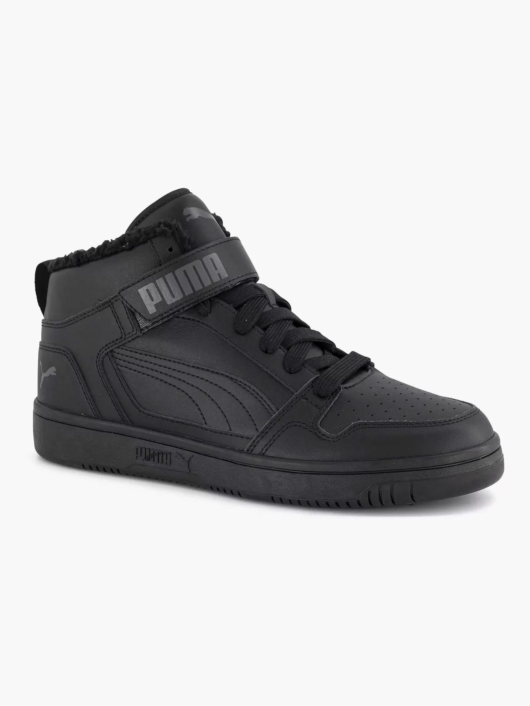 Puma Sneakers>E Rebound Mid Strap Wtr Zwart