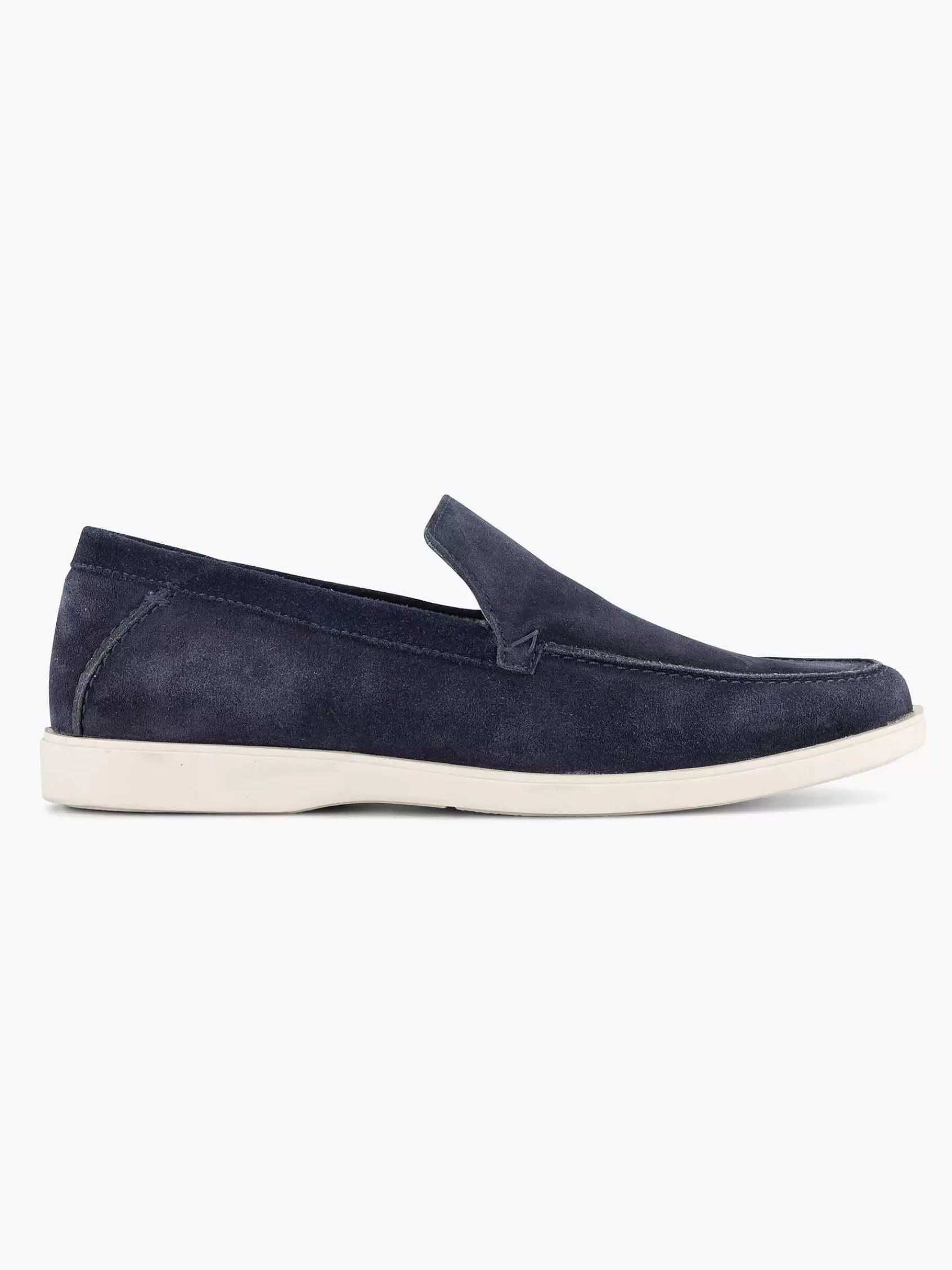 Memphis One Instappers>E Suede Instapper Donkerblauw