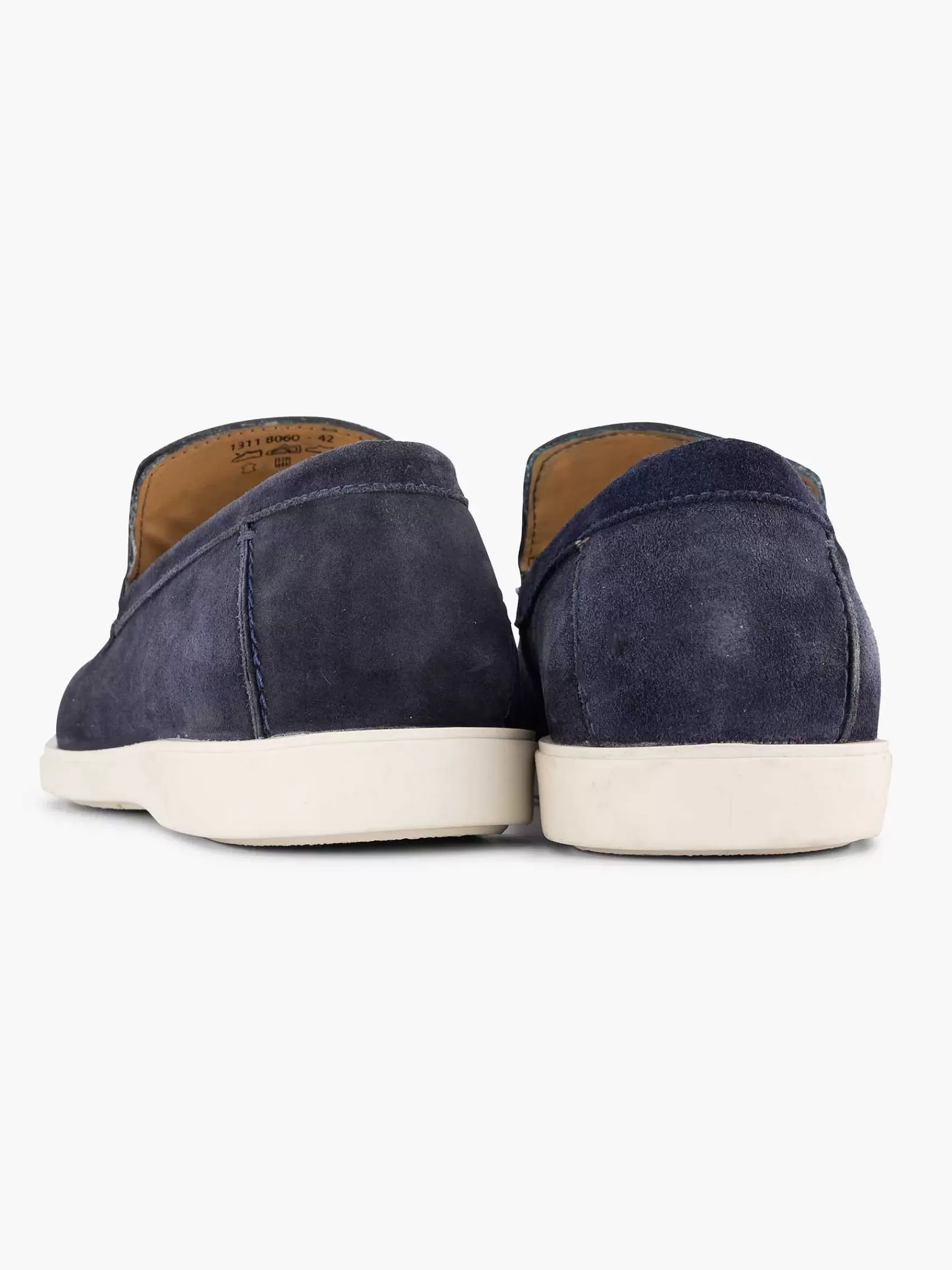 Memphis One Instappers>E Suede Instapper Donkerblauw