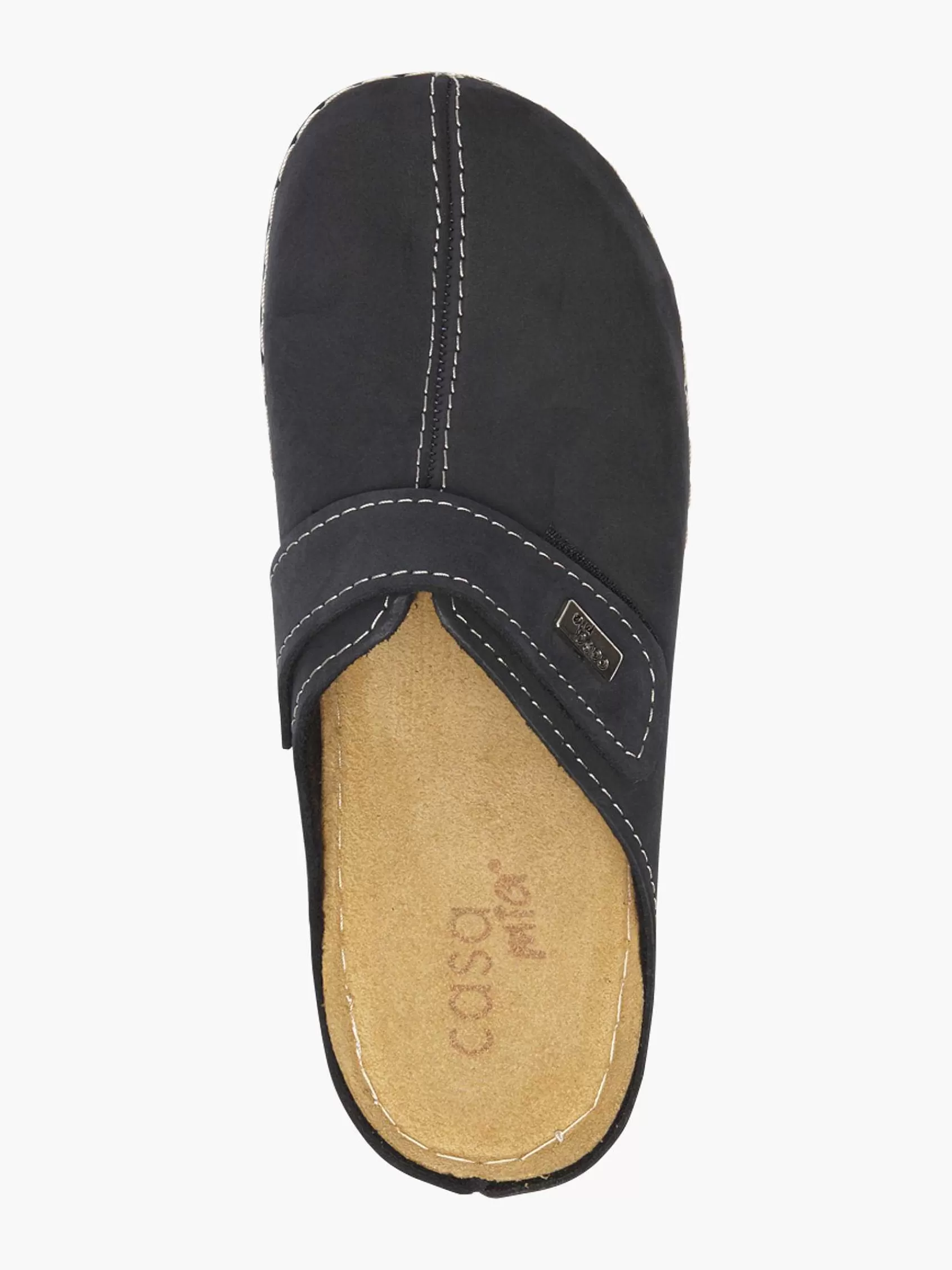 Casa mia Slippers>E Suede Muil Blauw