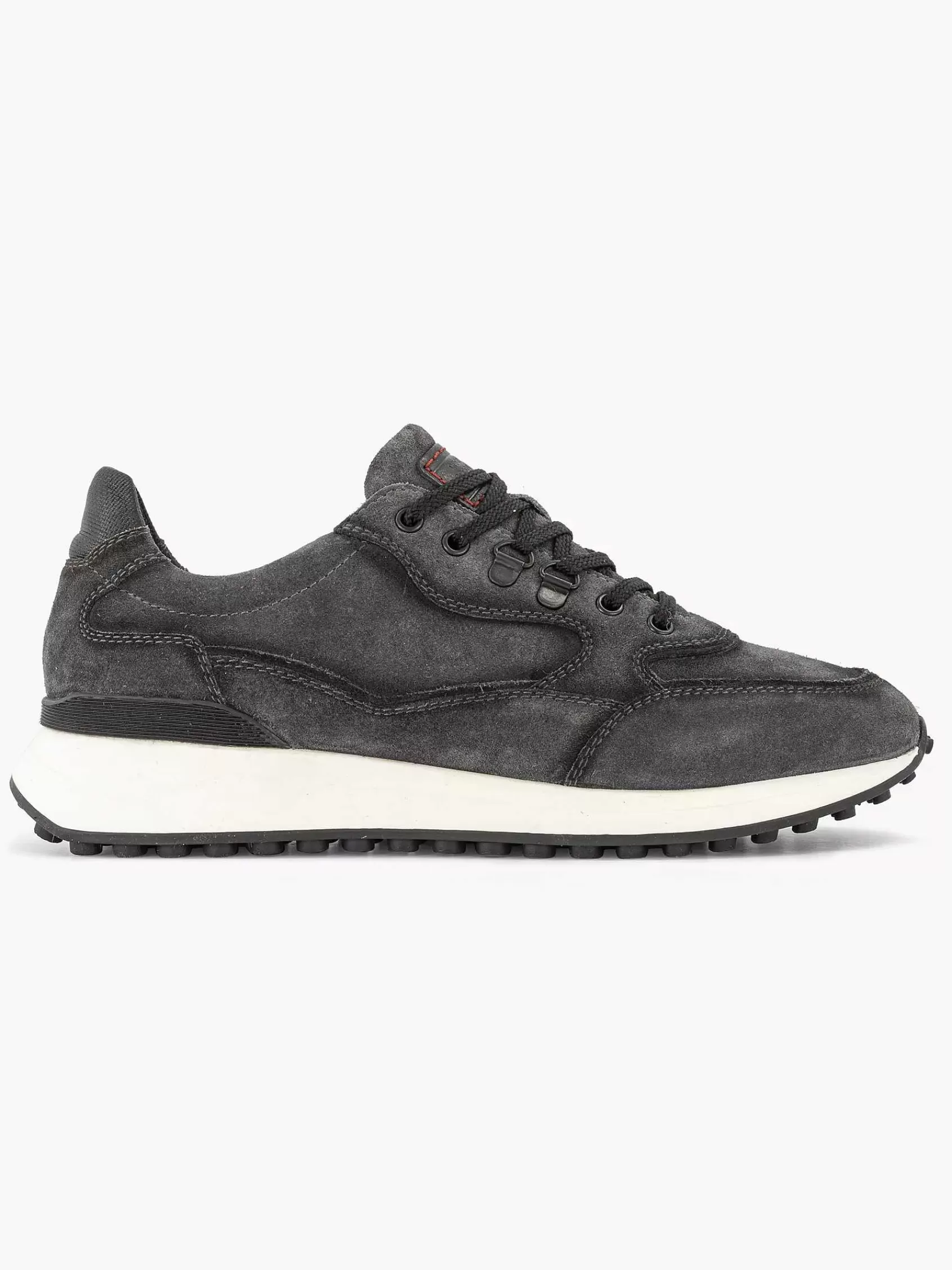 Oxmox Sneakers>Grijze Leren Sneaker Grijs