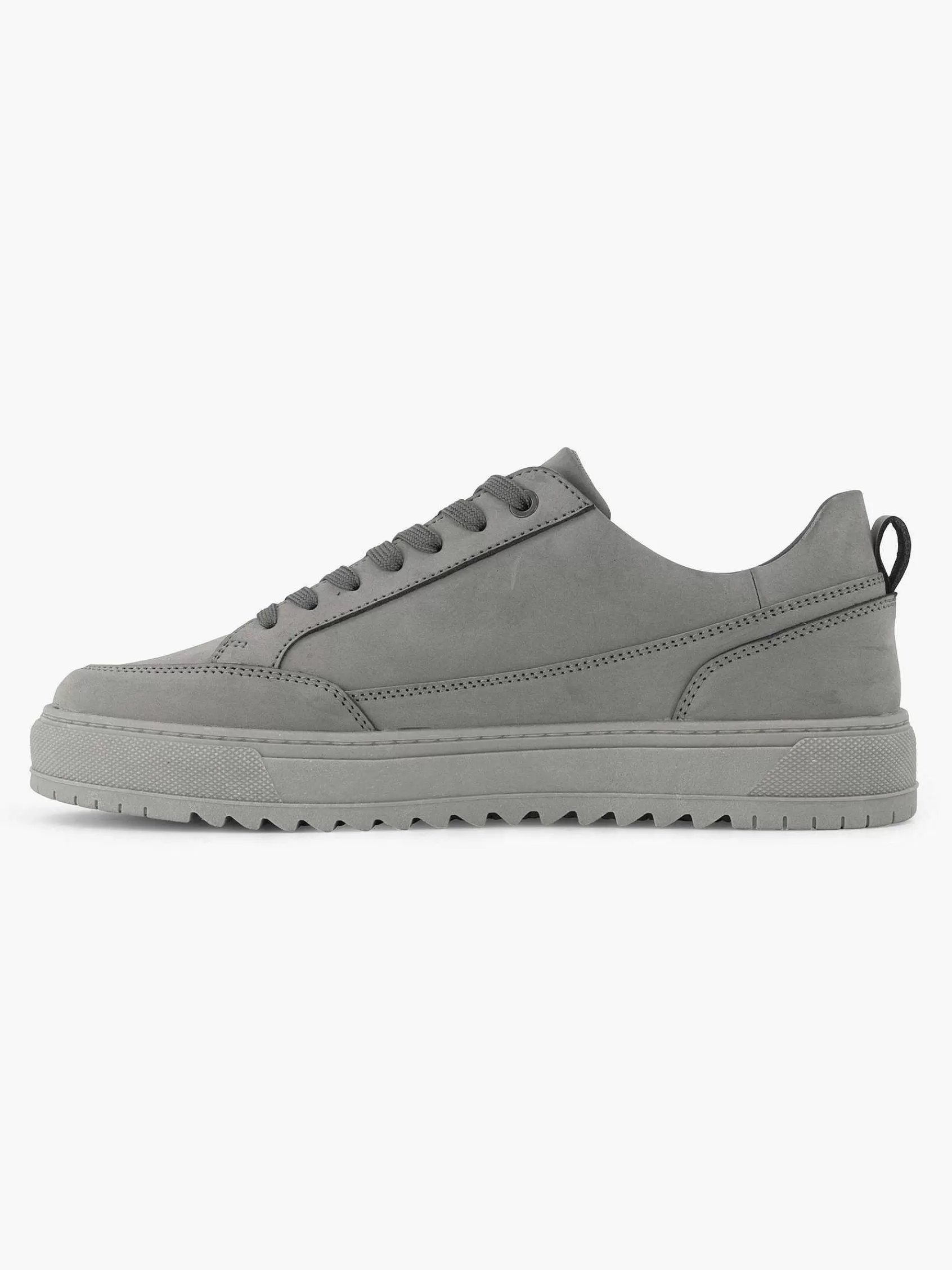 Oxmox Sneakers>Grijze Leren Sneaker Grijs