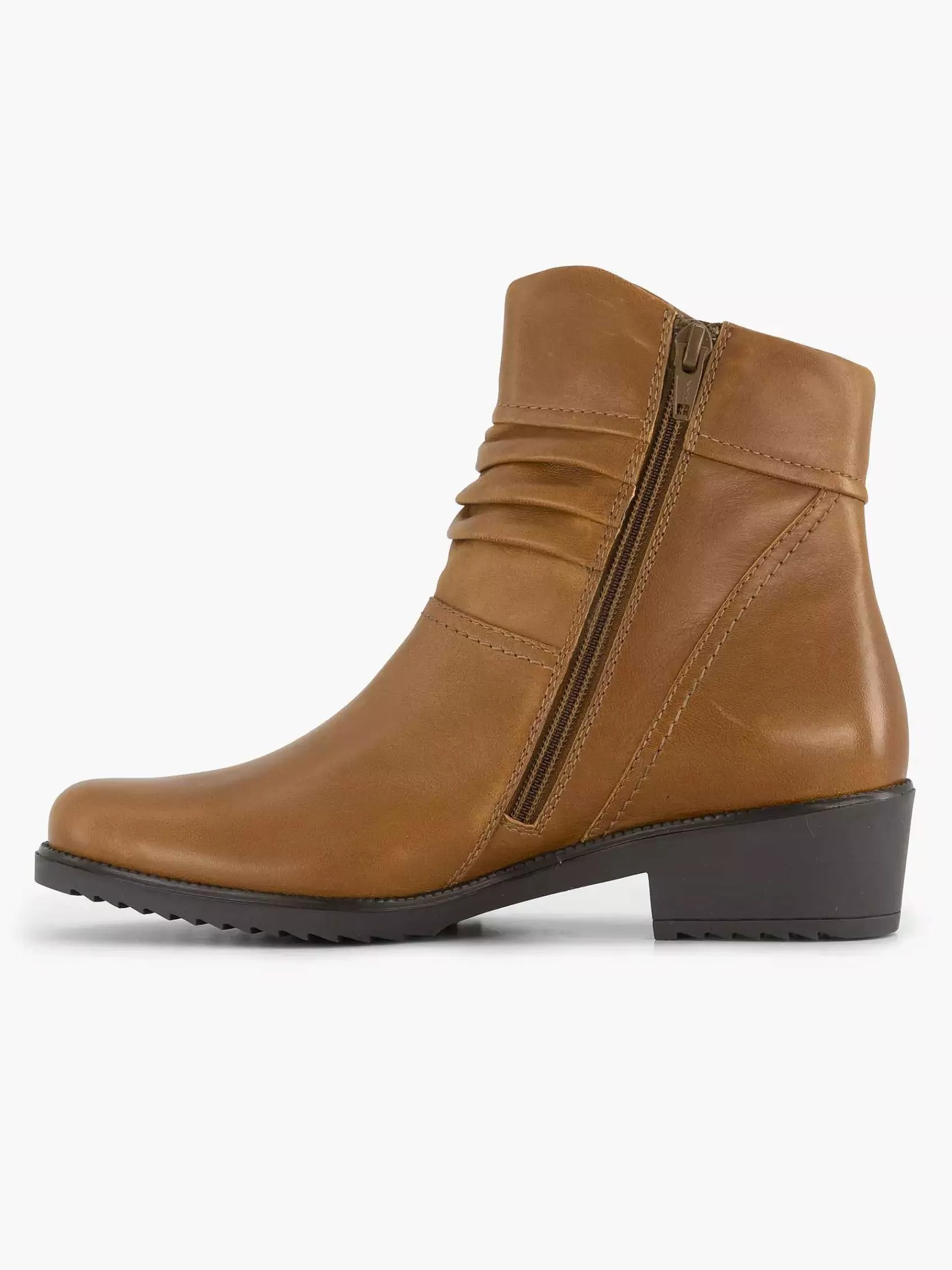 Medicus Comfort>Leren Enkelboot Cognac