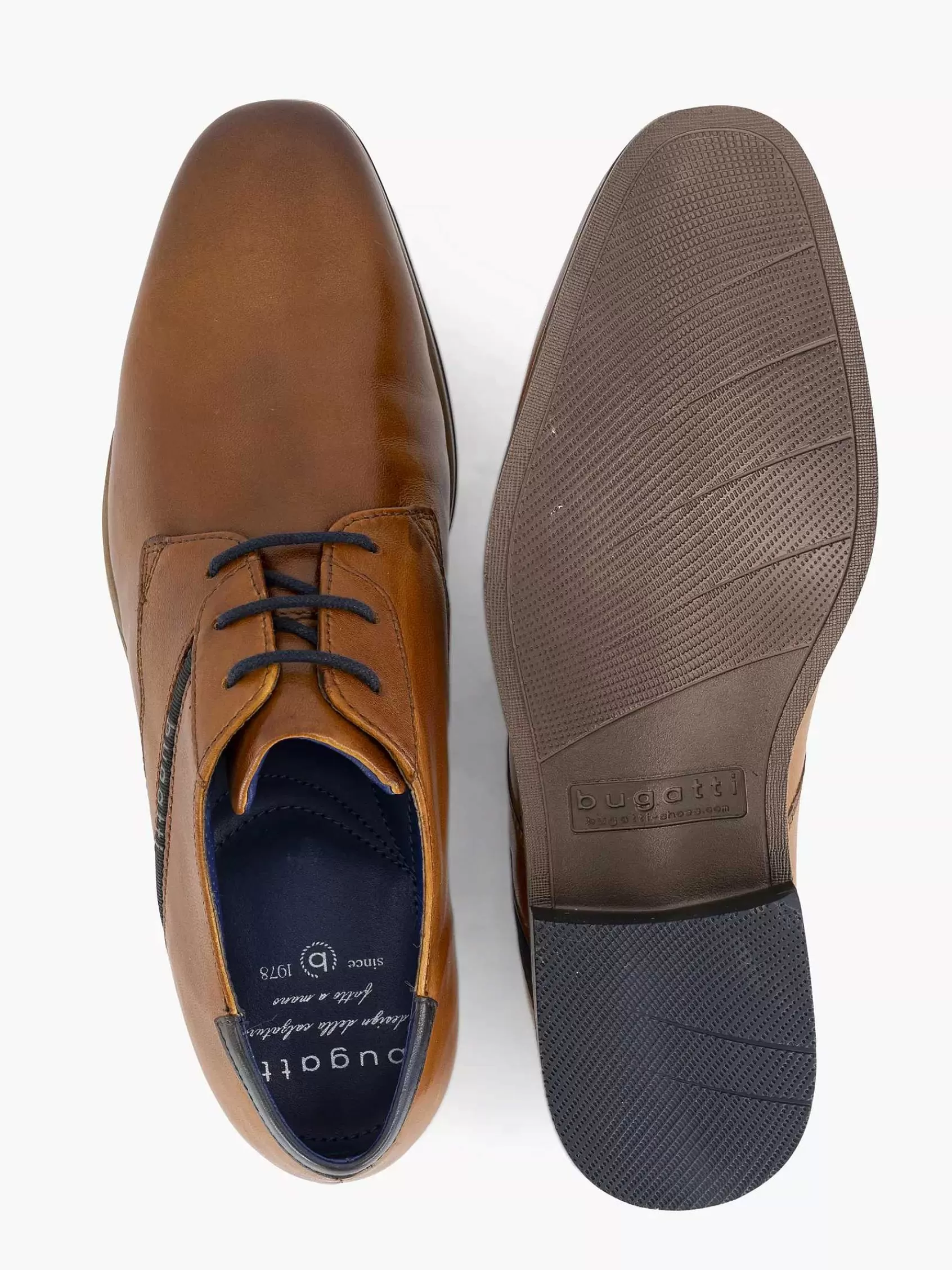 Bugatti Geklede Schoenen>Leren Leagro Cognac