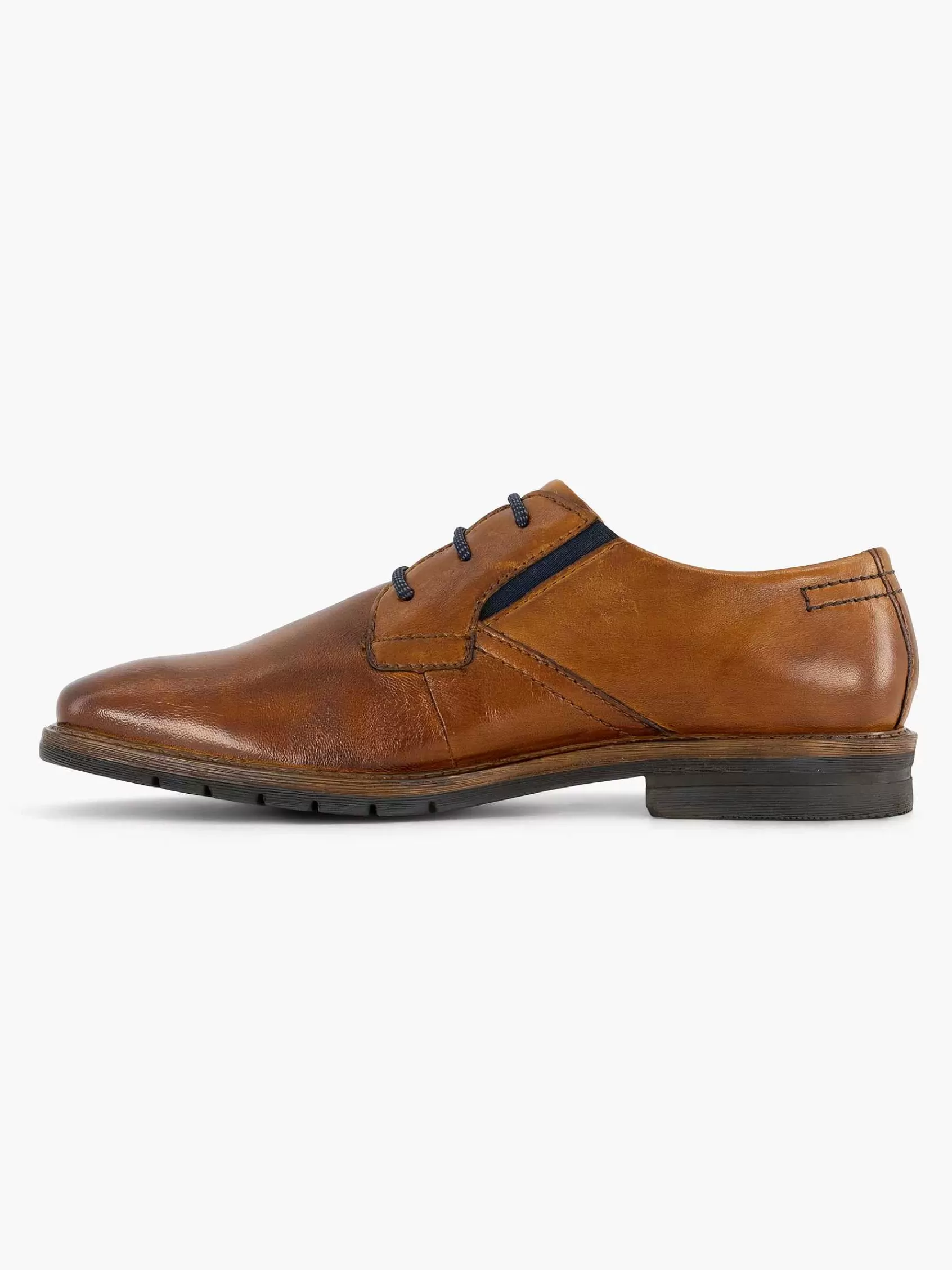 Bugatti Geklede Schoenen>Leren Veterschoen Cognac