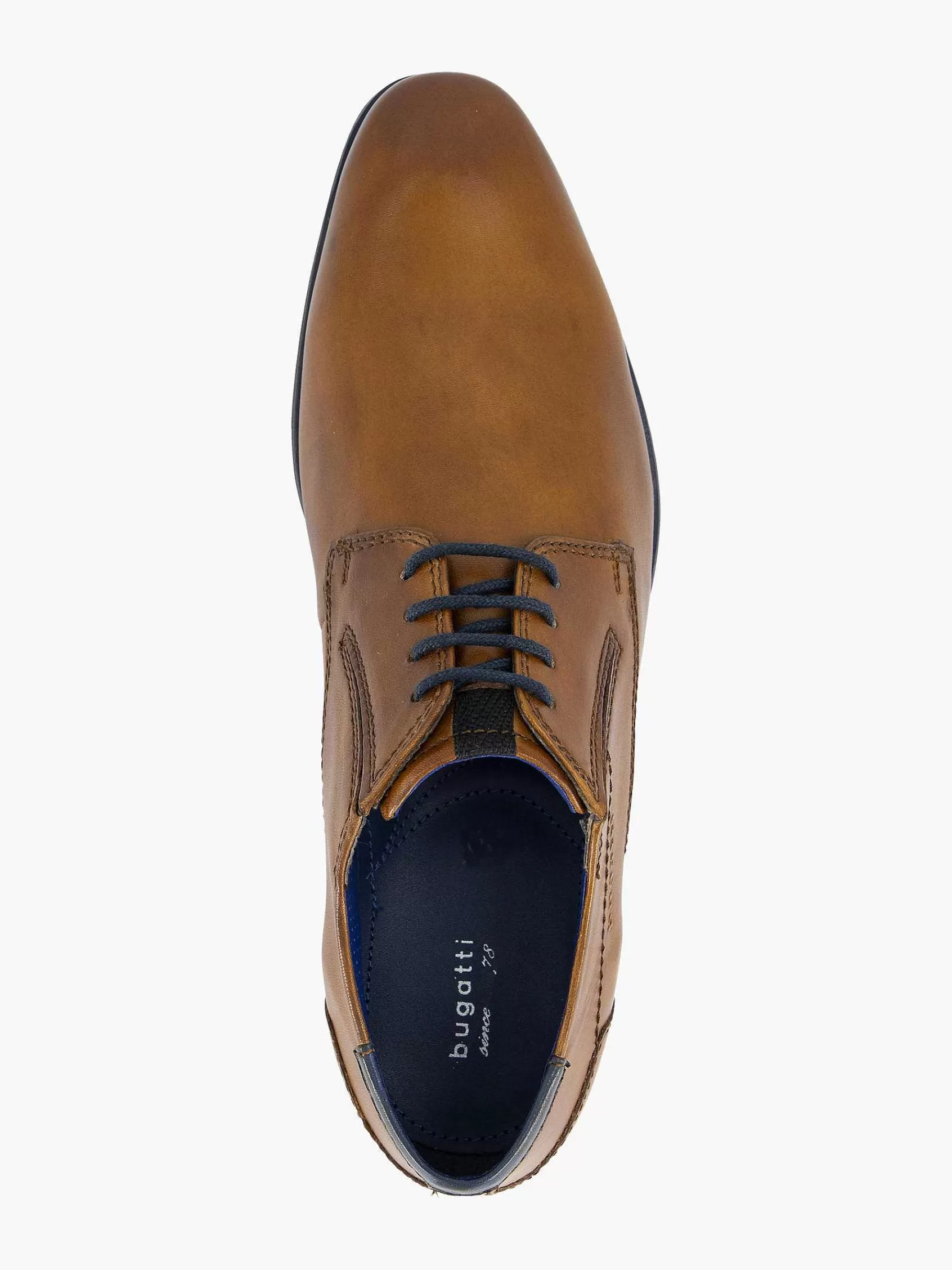 Bugatti Geklede Schoenen>Leren Vetershcoen Cognac