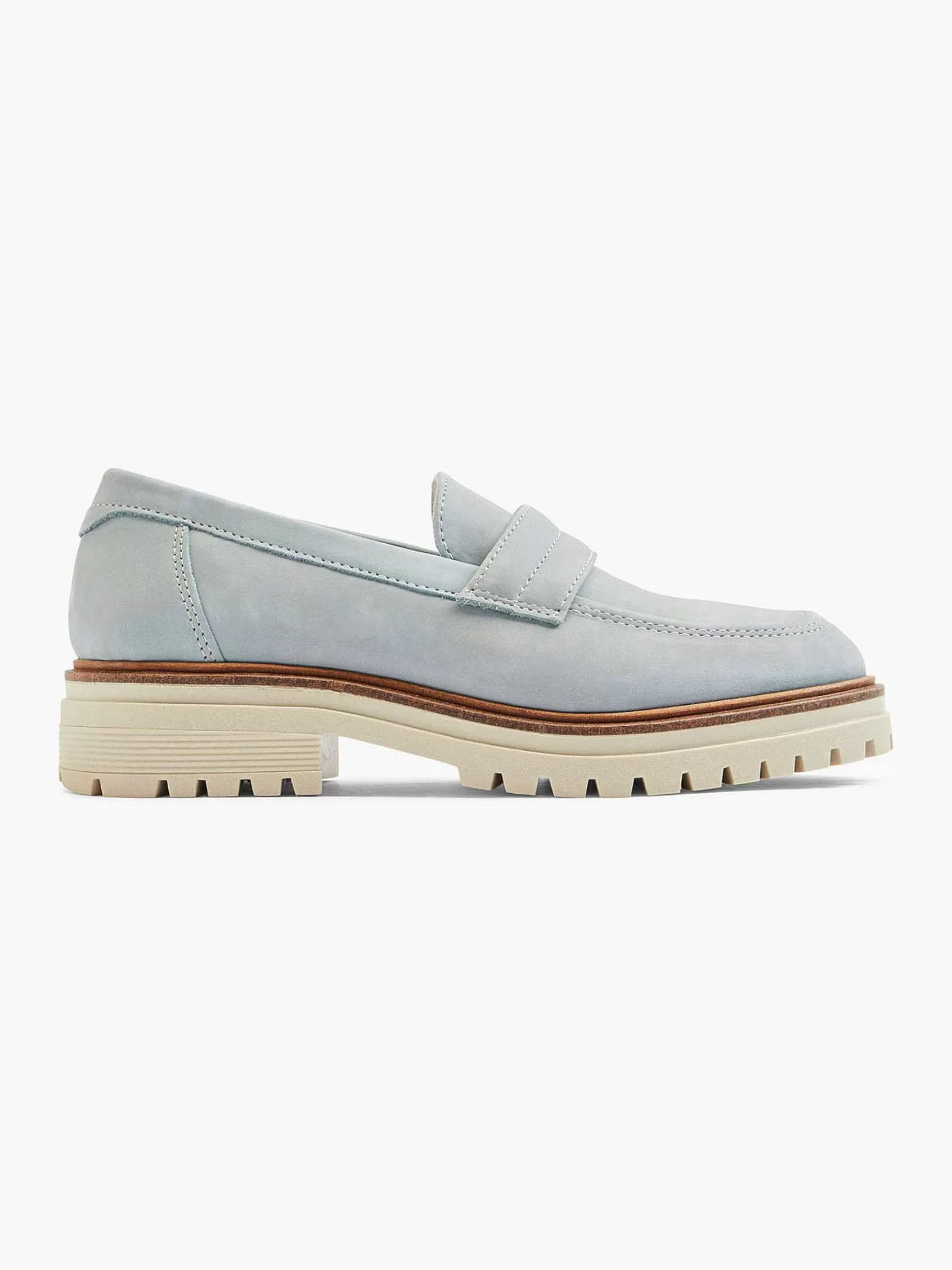 5th Avenue Instappers>Licht Nubuck Chunky Loafer