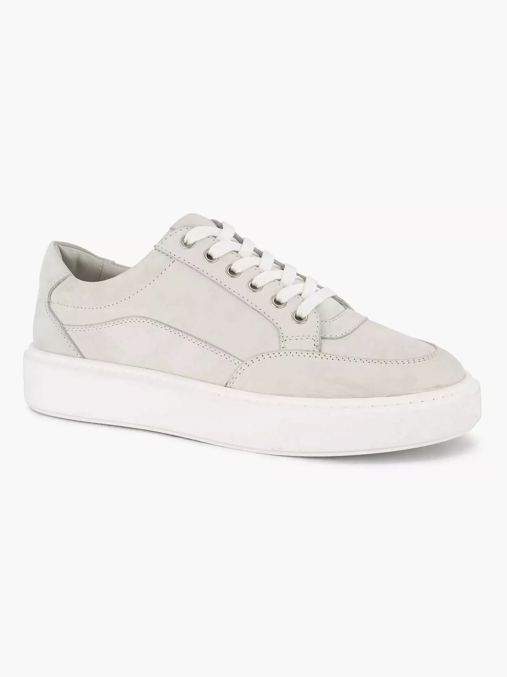 Oxmox Sneakers>Lichtgrijze Leren Sneaker Grijs