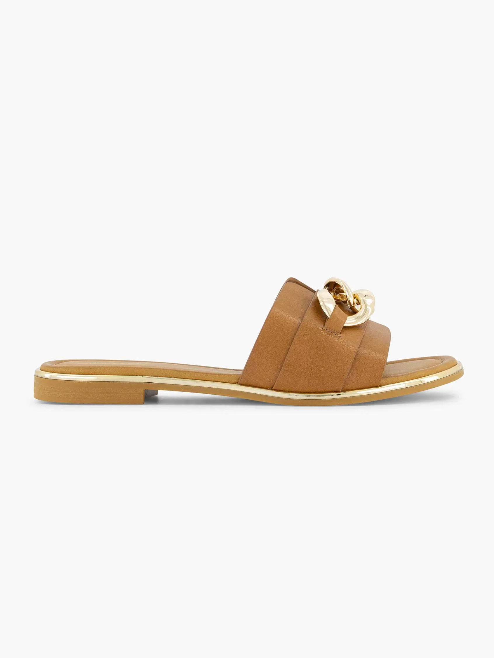 Graceland Slippers>Slipper Sierketting Cognac