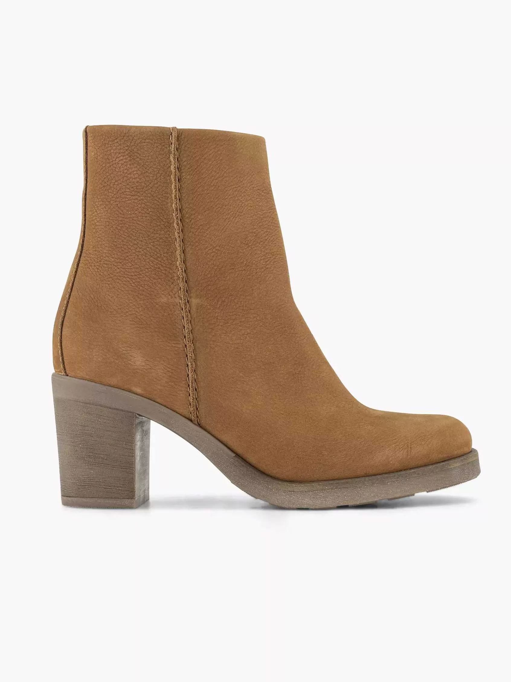 5th Avenue Enkellaarzen & Boots>Suede Enkellaars Cognac