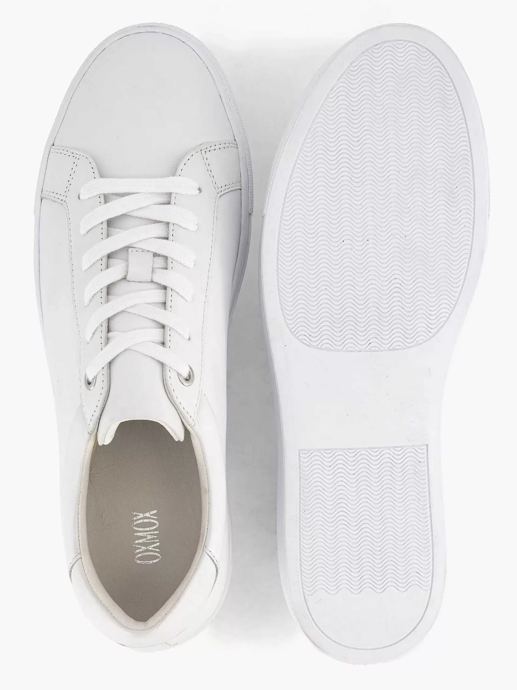 Oxmox Sneakers>Te Leren Sneaker Wit