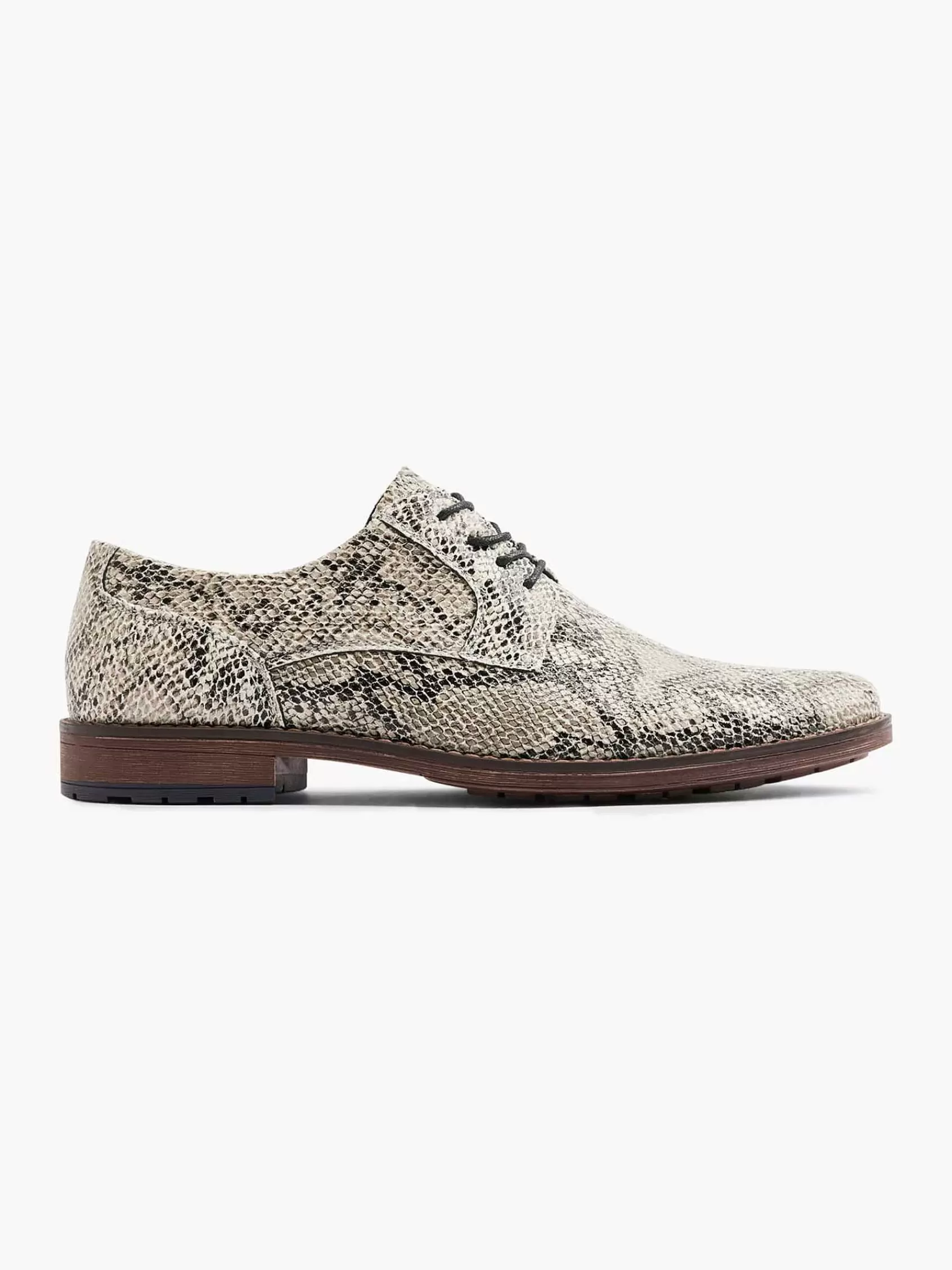 AM SHOE Geklede Schoenen>Veterschoen Slangenprint Beige