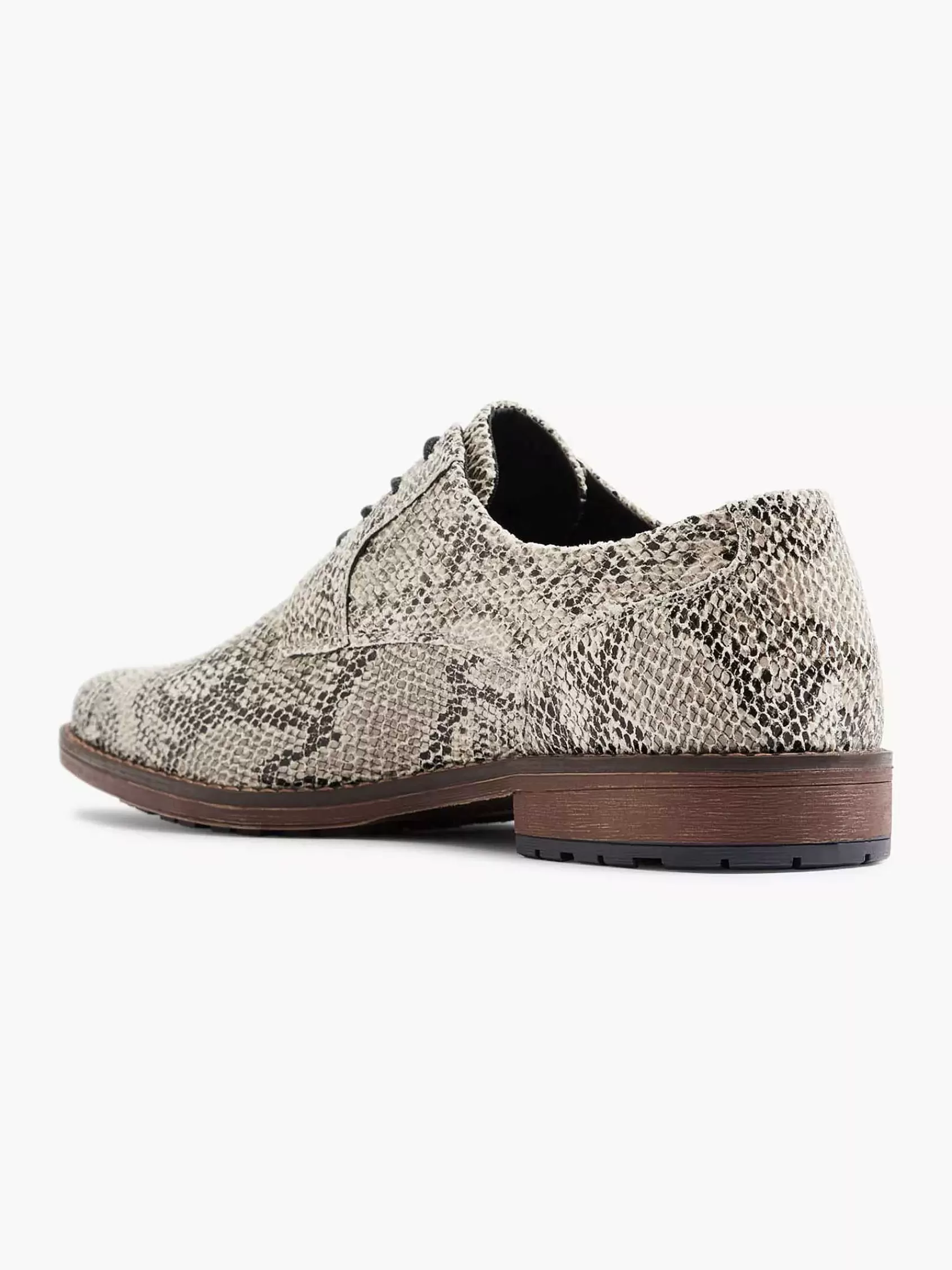 AM SHOE Geklede Schoenen>Veterschoen Slangenprint Beige