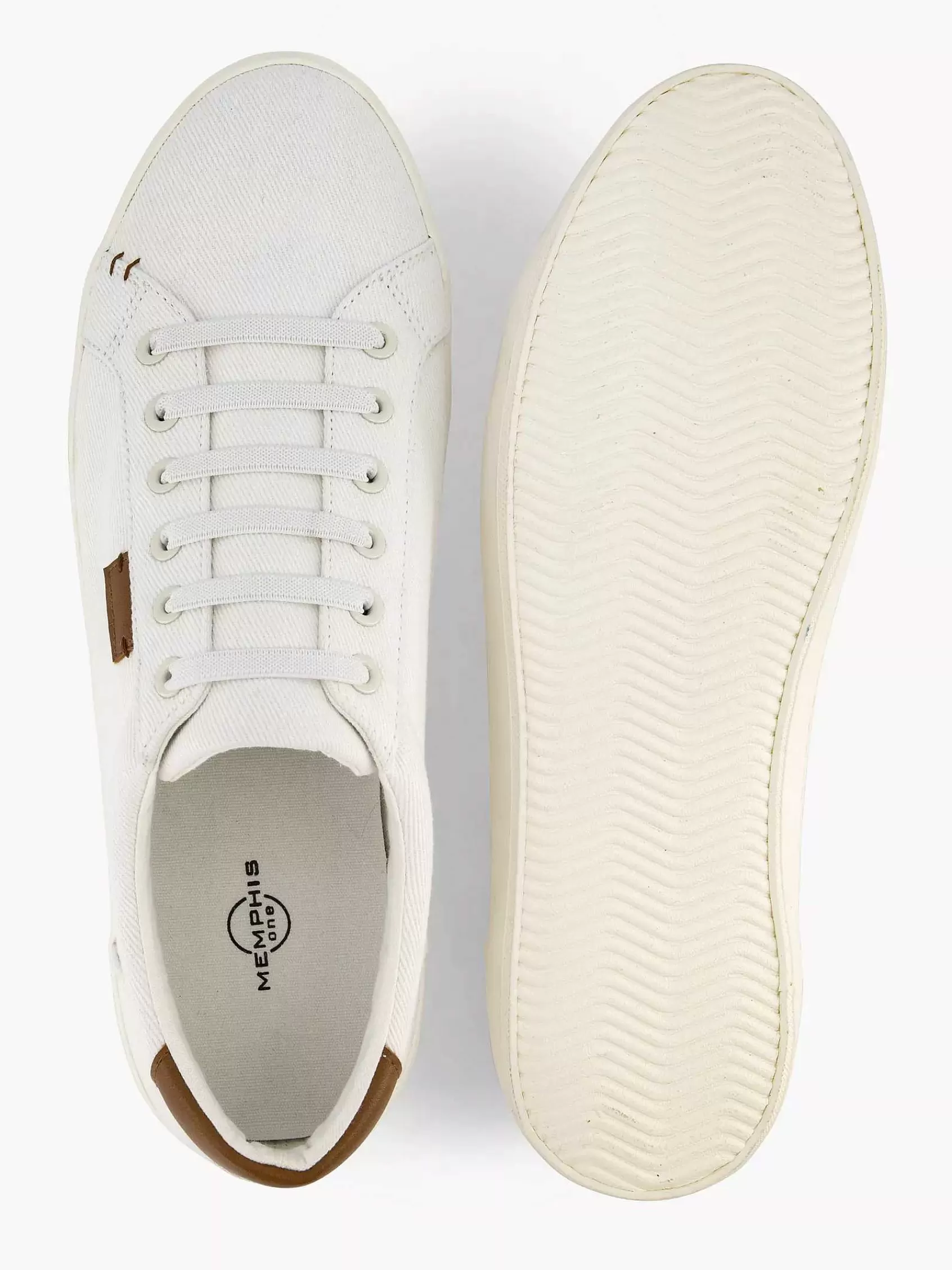 Memphis One Sneakers>Witte Canvas Sneaker Beige